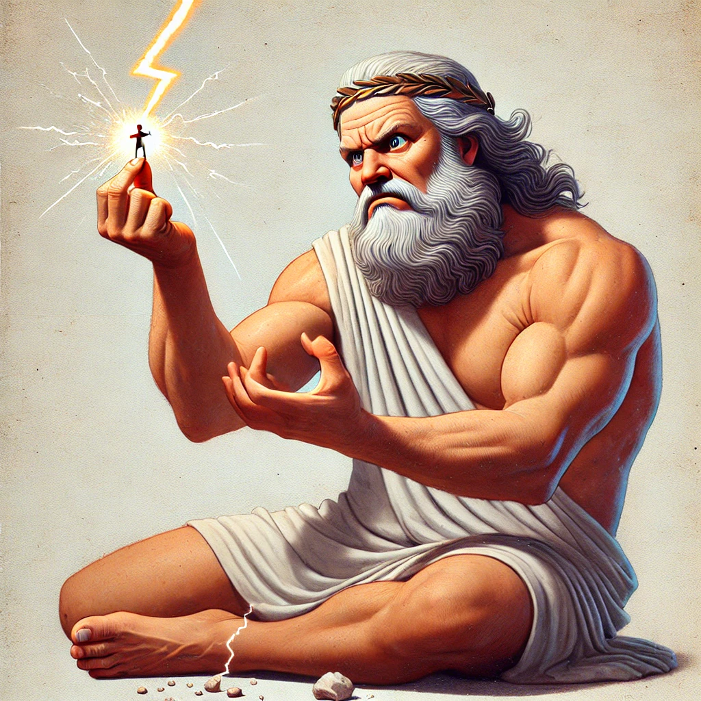 Slop Haus | Zeus with a tiny lightning bolt