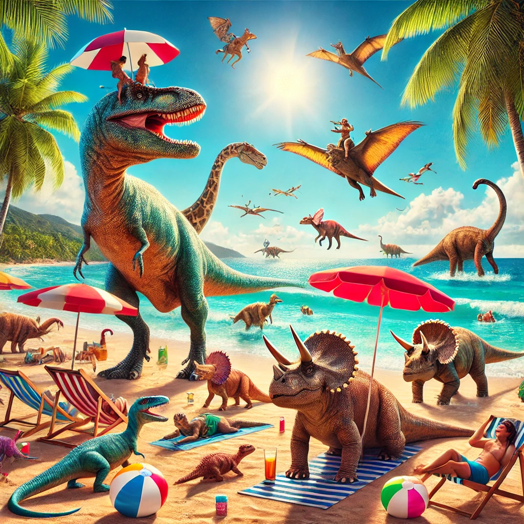 Slop Haus | Dinasaurs at the beach