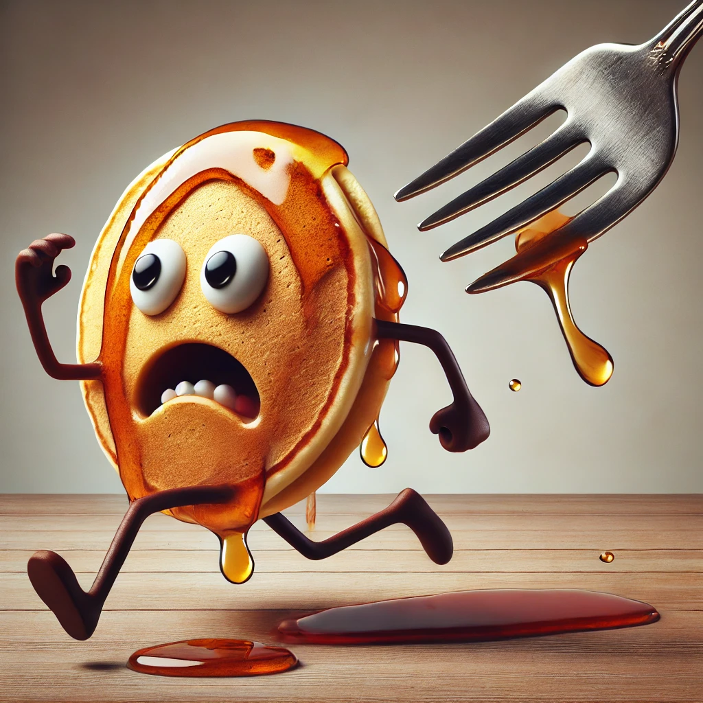Slop Haus | A pancake chased by a fork